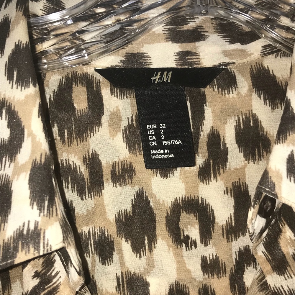 H&M blouse leopard